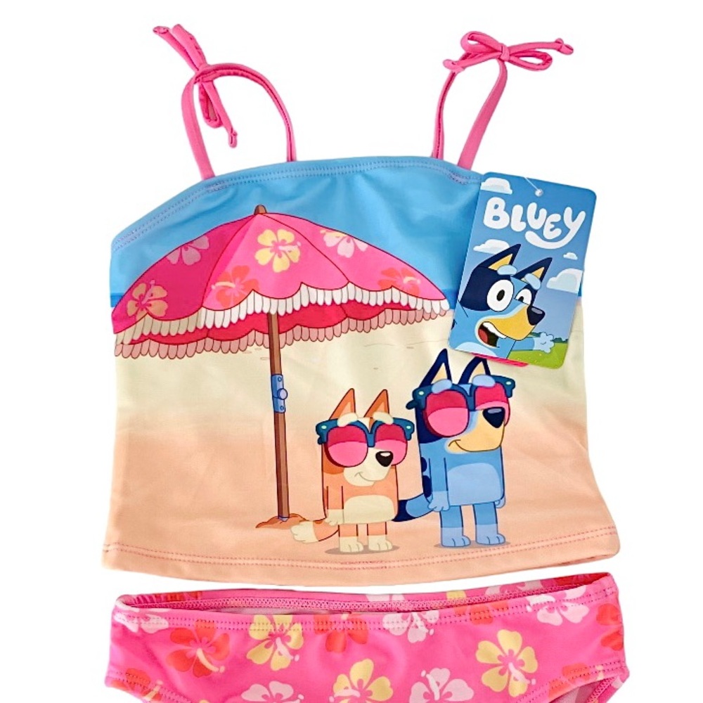 Bluey Girls Tankini 2 Piece Swimsuit - Picture 2 of 9
